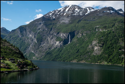 View down Geiranger Fjord