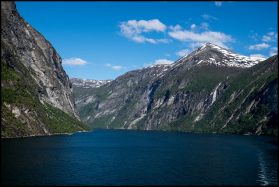 View up Geiranger Fjord