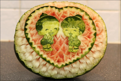 Fruit carving - Watermelon Sawadee