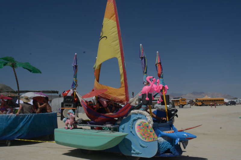 Ship with Pool Art Car