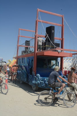 Big Sound Art Car Stage with Ocean Theme