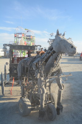 Mechanical Horse Pulling Wagon Art Car