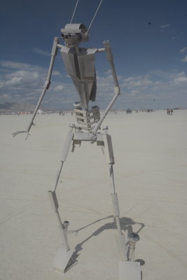 Lifesize Alien Metal Sculpture