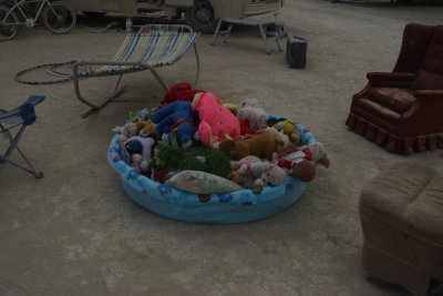 Stuffed Animals Having A Playa Dust Pool Orgy
