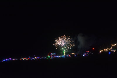 Fireworks at start of The Man Burn on Saturday Night