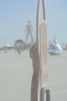 Nude Almost LifeSize Female Statue on Deep Playa