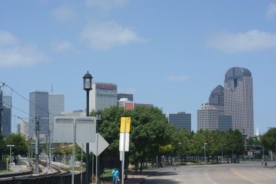 Showing Donwtown Dallas From outside Baylor Hospital