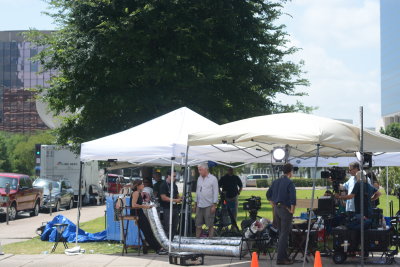 NBC National News Set up with their own airconditioning