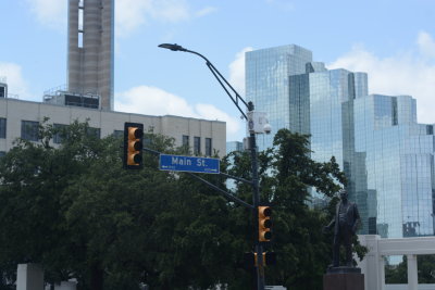 Edge of Dealy Plaza where JFK was killed