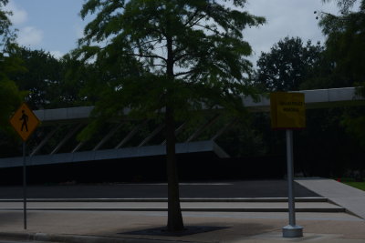 Dallas Police Memorial to Fallen Officers over Dallas History a few flowers left here