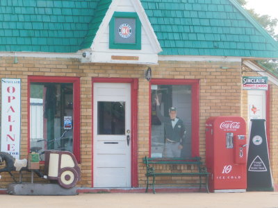 Recreation of a Sinclair Gas Station-get a cold Coca Cola