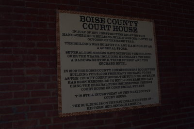 Boise County Courthouse 1871 (historic marker)