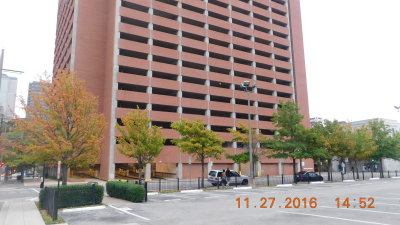 Parking Garage where Sniper was in August who killed six COPS after BLM Protest