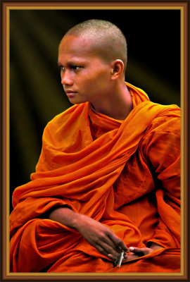 Monk With Cigarette