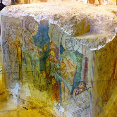 Inside Bethpage- the stone from which He mounted the colt.