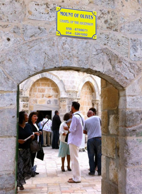 in background, the Chapel of the Ascension