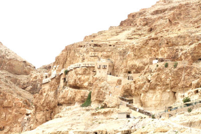 Monastery on the Mount of Temptation where the devil tried to tempt Jesus 3 times during his 40 day fast in the desert