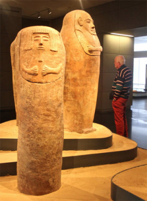 Human Shaped coffins from the 13th century BCE, found on the southern costal plain.
