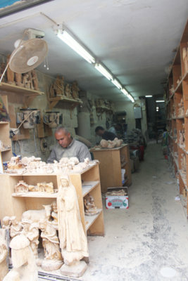Workshop for making statues- the workshops are open to the street.