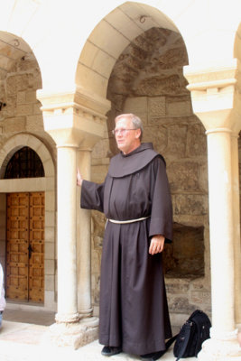 Father David in the Courtyard