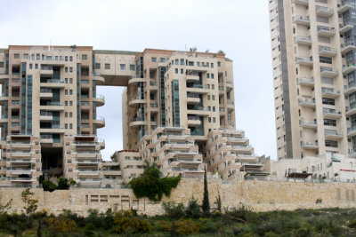 Apartment building in Jerusalem for which former Prime Minister Olmert was indicted on bribery charges.