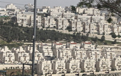 A Jerusalem neighborhood with very blocky looking residences.