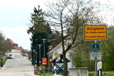 entering Billigheim, Sudliche Weinstrasse (Southern Wine Route)