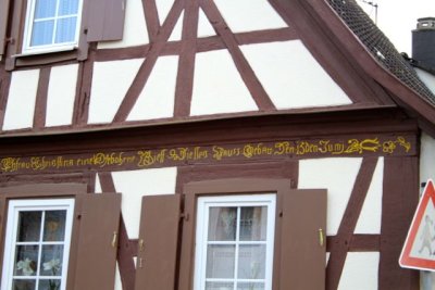 built this house.  (May not be exact but is close-My 50+ year old memory of Old German script is not great.)