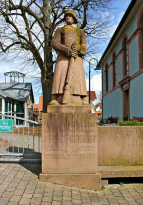 WW I Memorial.  Our Fallen Comrades: 1915 there are 3 Steiners, a Runck and a Moser...