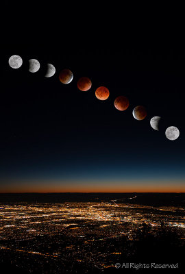 Lunar Eclipse Over Albuquerque