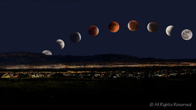 Lunar Eclipse Over Albuquerque
