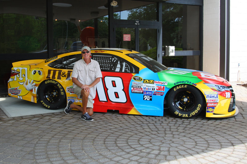 Bill Scheuerman with M&M car