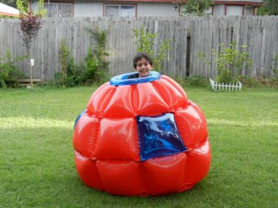 Playing in the back yard