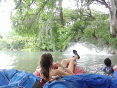 Rafting down the Guadalupe River