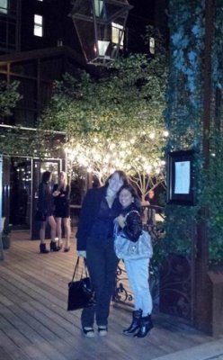 Lara and Rosie after dinner