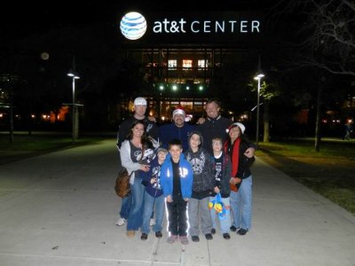 Our family at a Spurs game December 23rd