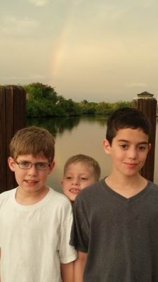 The boys with rainbow