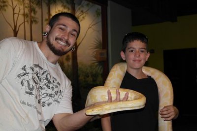 Calusa Nature Center and Rescue- Ty and Albino Python