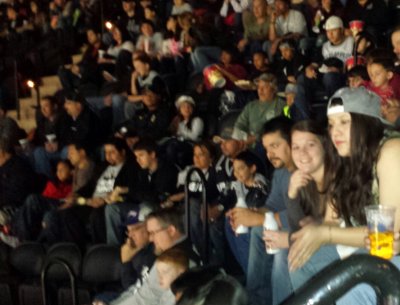Alan and Candice at the Spurs game