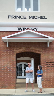 Jeff and Jean at the Prince Michel Wiery