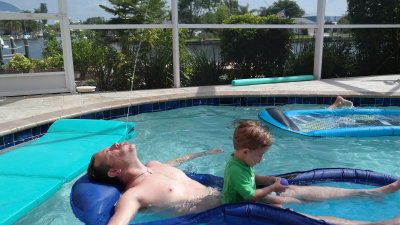 Charlie  Pool time with Dad