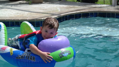 Pool time with Dad