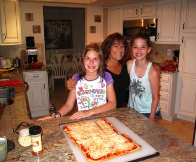 Pizza night great helpers