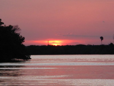 Sunset on the boat