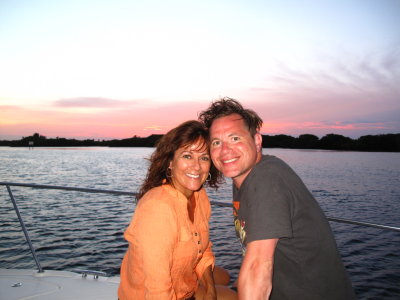 Sunset on the boat