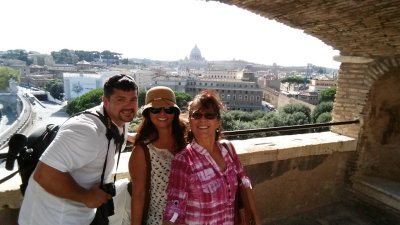 Us from the top of St Angelo's castle