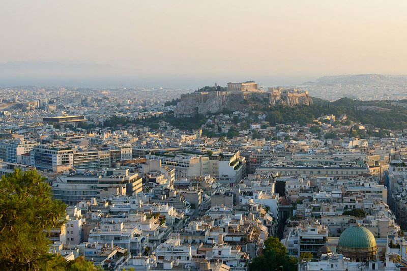 Vue sur lacropole depuis le Lycabette