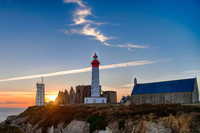 La pointe Saint Mathieu au coucher du soleil