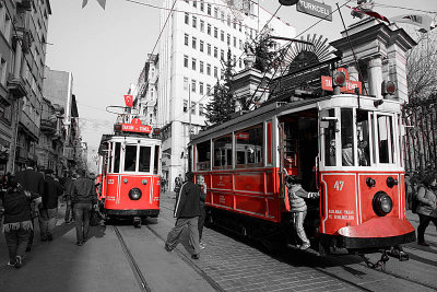 Le vieux tramway d'Istanbul