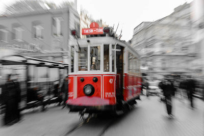 Le vieux tramway d'Istanbul